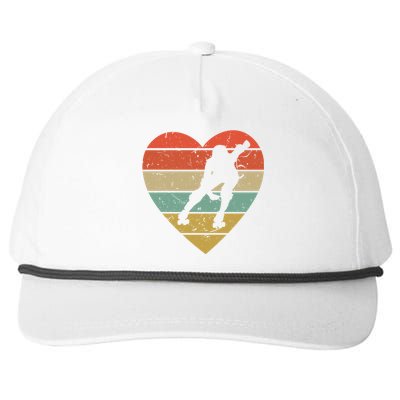 Roller Derby Vintage Design Retro Skater Player Heart Sport Gift Snapback Five-Panel Rope Hat