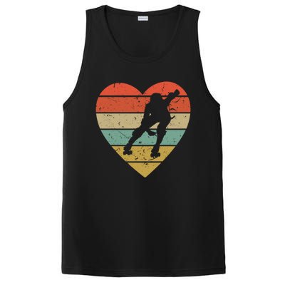 Roller Derby Vintage Design Retro Skater Player Heart Sport Gift PosiCharge Competitor Tank