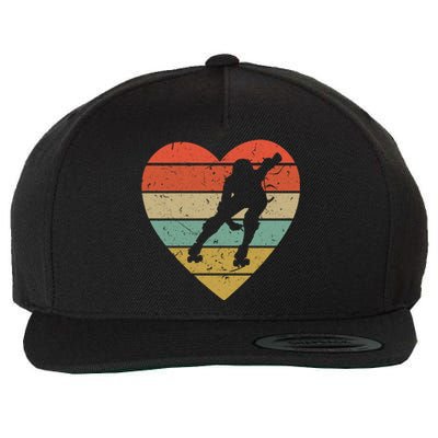 Roller Derby Vintage Design Retro Skater Player Heart Sport Gift Wool Snapback Cap