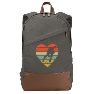 Roller Derby Vintage Design Retro Skater Player Heart Sport Gift Cotton Canvas Backpack