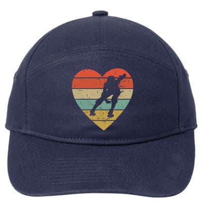 Roller Derby Vintage Design Retro Skater Player Heart Sport Gift 7-Panel Snapback Hat