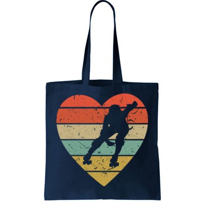 Roller Derby Vintage Design Retro Skater Player Heart Sport Gift Tote Bag