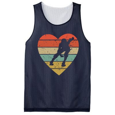 Roller Derby Vintage Design Retro Skater Player Heart Sport Gift Mesh Reversible Basketball Jersey Tank