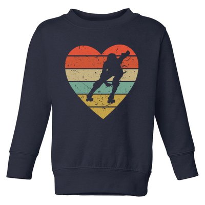 Roller Derby Vintage Design Retro Skater Player Heart Sport Gift Toddler Sweatshirt