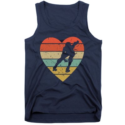 Roller Derby Vintage Design Retro Skater Player Heart Sport Gift Tank Top