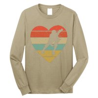 Roller Derby Vintage Design Retro Skater Player Heart Sport Gift Long Sleeve Shirt