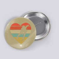 Roller Derby Vintage Design Retro Skater Player Heart Sport Gift Button