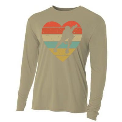 Roller Derby Vintage Design Retro Skater Player Heart Sport Gift Cooling Performance Long Sleeve Crew