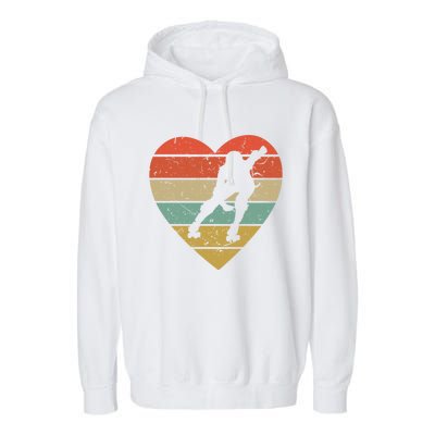 Roller Derby Vintage Design Retro Skater Player Heart Sport Gift Garment-Dyed Fleece Hoodie