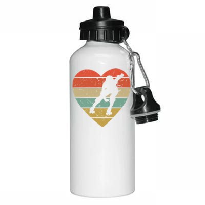 Roller Derby Vintage Design Retro Skater Player Heart Sport Gift Aluminum Water Bottle