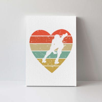 Roller Derby Vintage Design Retro Skater Player Heart Sport Gift Canvas