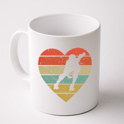 Roller Derby Vintage Design Retro Skater Player Heart Sport Gift Coffee Mug