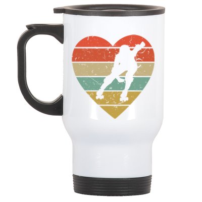 Roller Derby Vintage Design Retro Skater Player Heart Sport Gift Stainless Steel Travel Mug