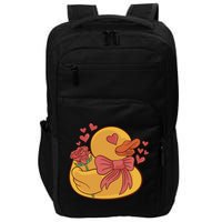 Rubber Duck Valentines Day Rose Cute Impact Tech Backpack