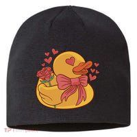 Rubber Duck Valentines Day Rose Cute Sustainable Beanie