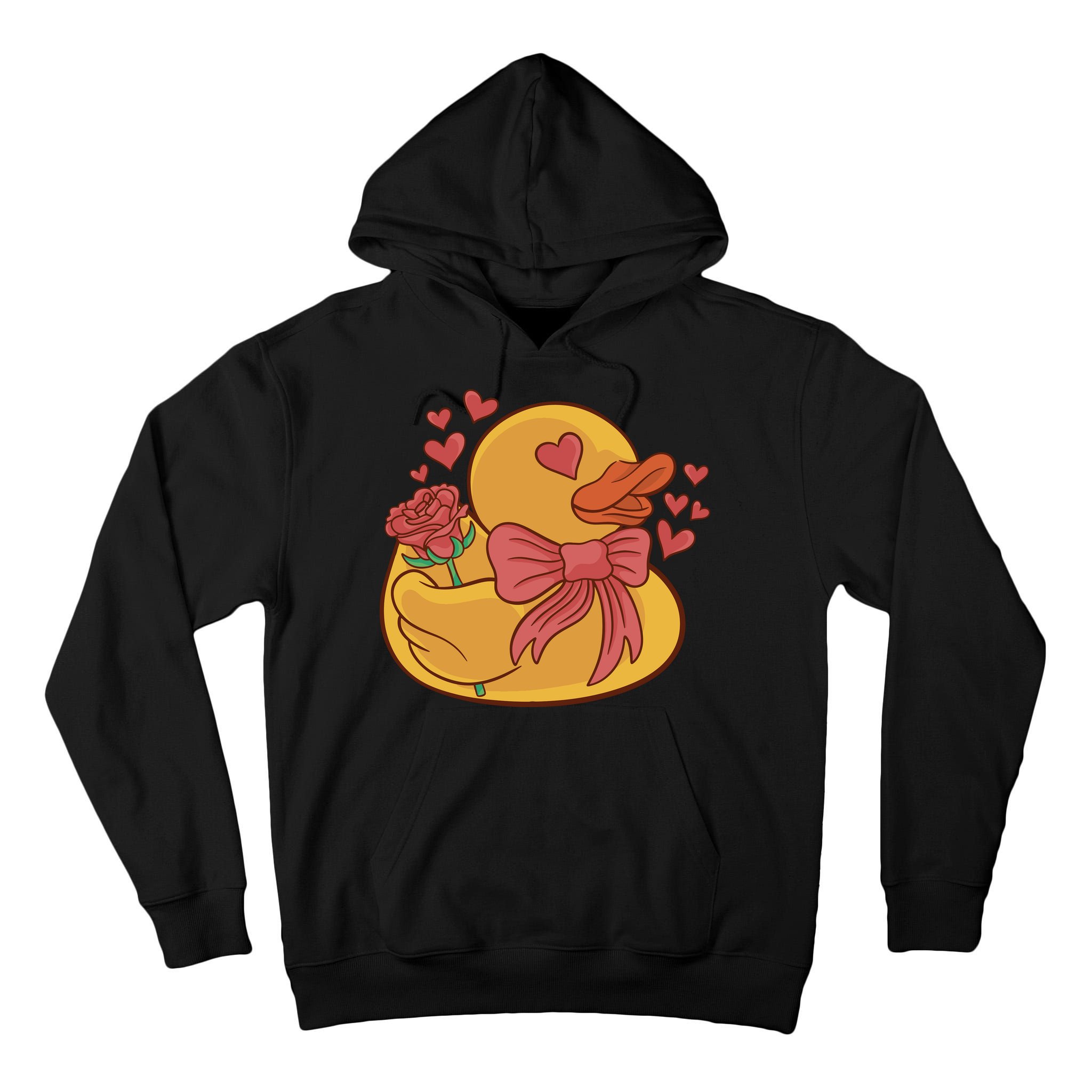 Rubber Duck Valentines Day Rose Cute Tall Hoodie