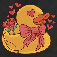 Rubber Duck Valentines Day Rose Cute Golf Towel