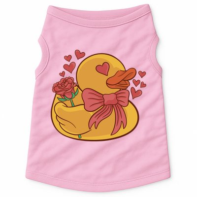 Rubber Duck Valentines Day Rose Cute Doggie Tank