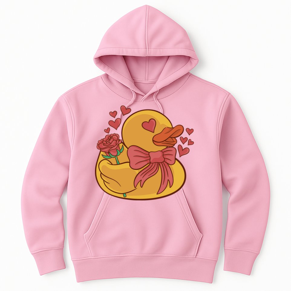 Rubber Duck Valentines Day Rose Cute Hoodie