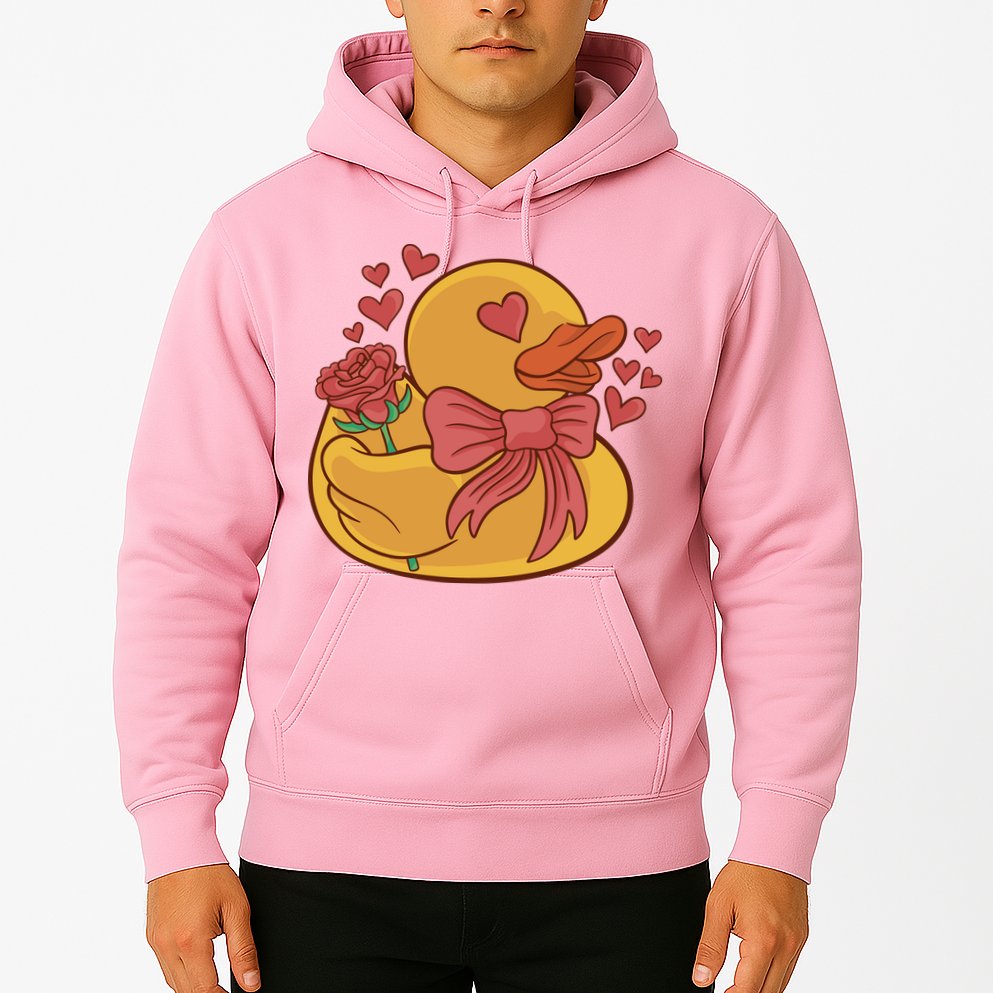 Rubber Duck Valentines Day Rose Cute Hoodie