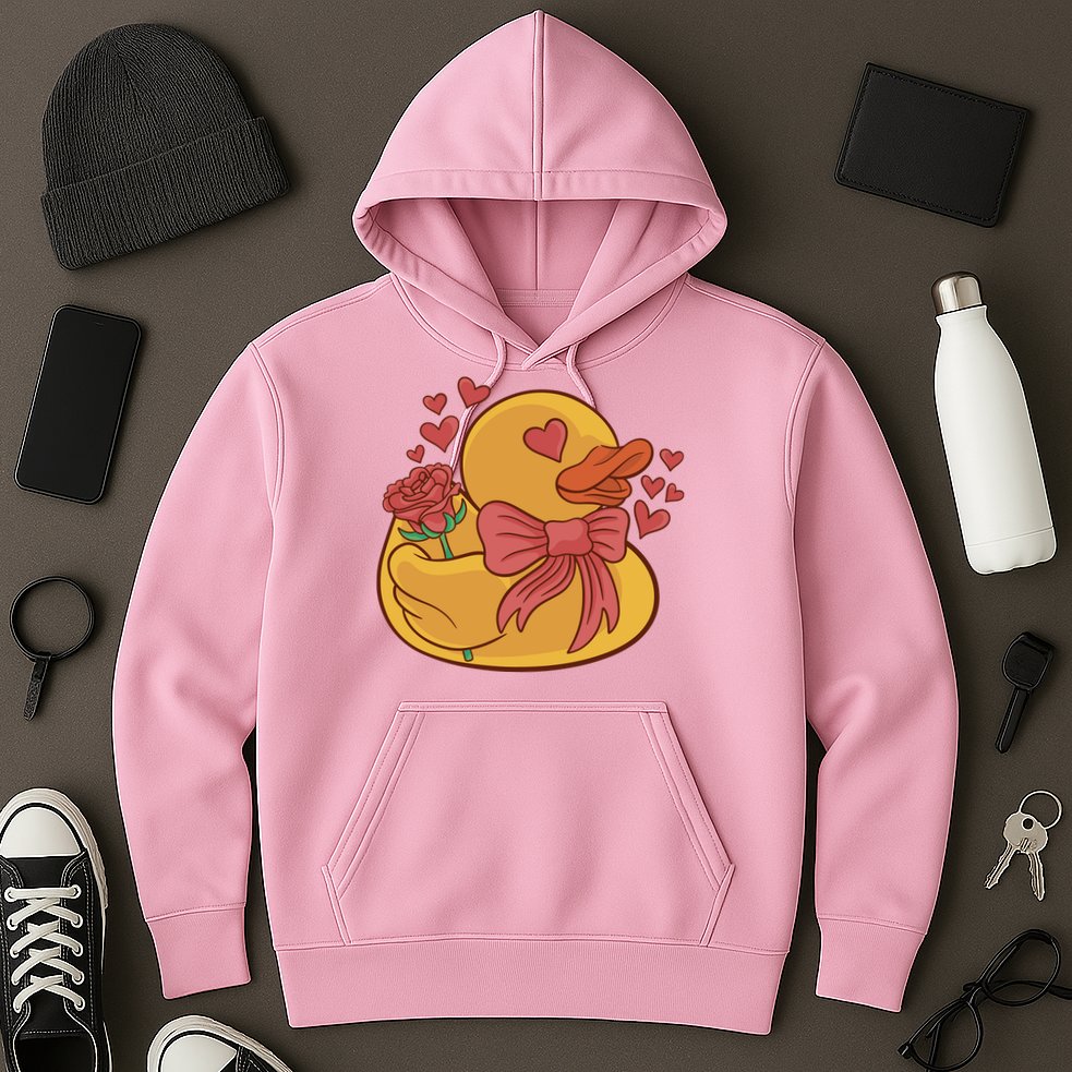 Rubber Duck Valentines Day Rose Cute Hoodie
