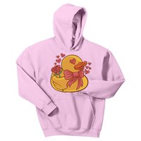 Rubber Duck Valentines Day Rose Cute Kids Hoodie