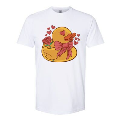 Rubber Duck Valentines Day Rose Cute Softstyle® CVC T-Shirt