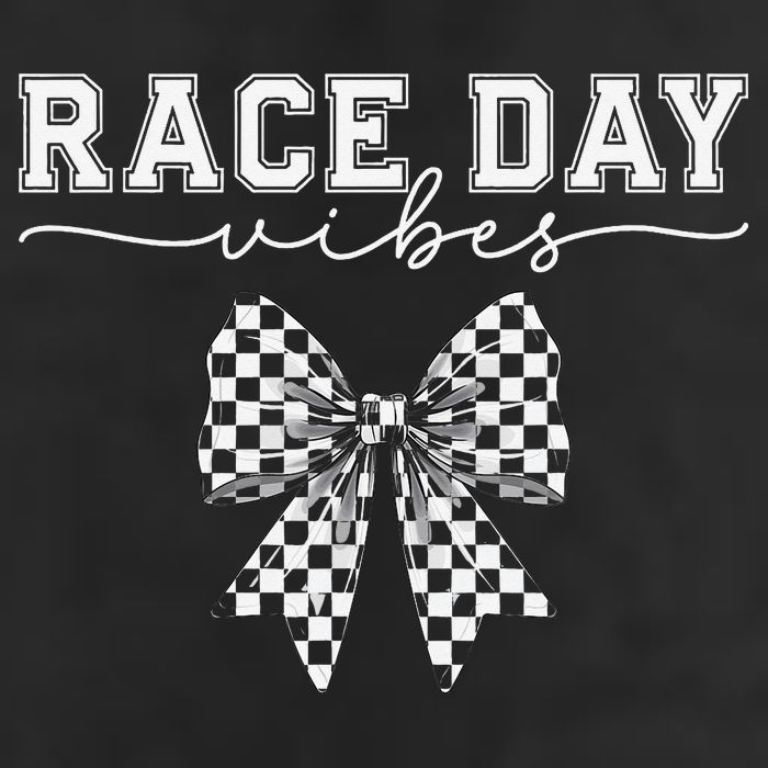 Race Day Vibes Checkered Coquette Bow Car Racing Race Day 7 Panel Mesh Trucker Snapback Hat