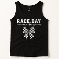 Race Day Vibes Checkered Coquette Bow Car Racing Race Day Tank Top