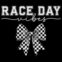 Race Day Vibes Checkered Coquette Bow Car Racing Race Day Visor