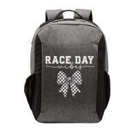 Race Day Vibes Checkered Coquette Bow Car Racing Race Day Vector Backpack