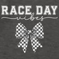 Race Day Vibes Checkered Coquette Bow Car Racing Race Day Vector Backpack