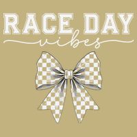 Race Day Vibes Checkered Coquette Bow Car Racing Race Day T-Shirt