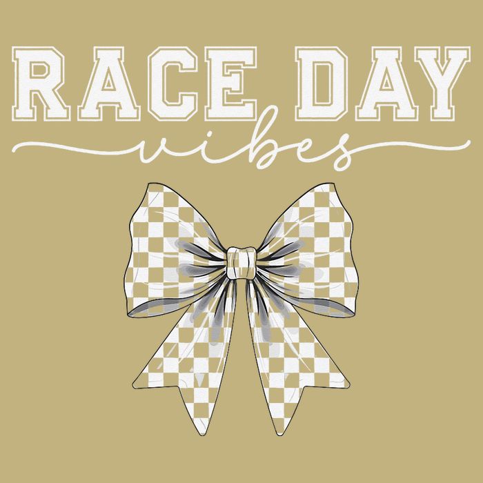Race Day Vibes Checkered Coquette Bow Car Racing Race Day T-Shirt