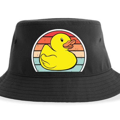 Rubber Duck Vintage Rubber Duckie Retro Sustainable Bucket Hat