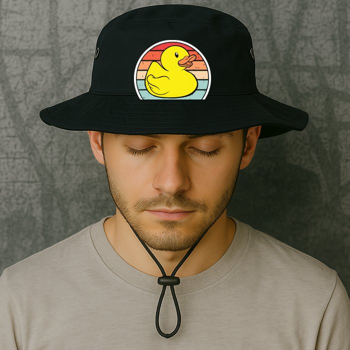 Rubber Duck Vintage Rubber Duckie Retro Bucket Hat