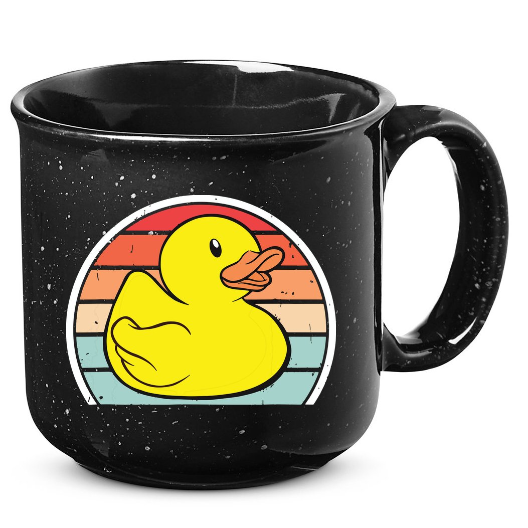 Rubber Duck Vintage Rubber Duckie Retro 15oz Campfire Ceramic Mug