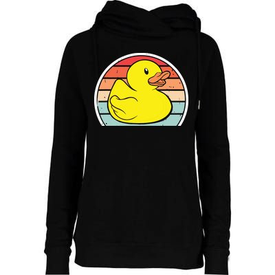 Rubber Duck Vintage Rubber Duckie Retro Womens Funnel Neck Pullover Hood