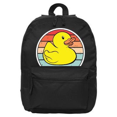 Rubber Duck Vintage Rubber Duckie Retro 16 in Basic Backpack