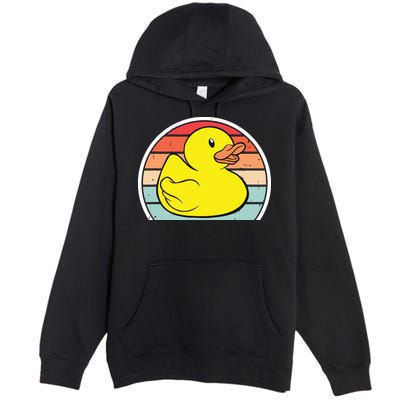 Rubber Duck Vintage Rubber Duckie Retro Premium Pullover Hoodie