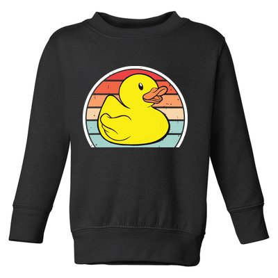 Rubber Duck Vintage Rubber Duckie Retro Toddler Sweatshirt