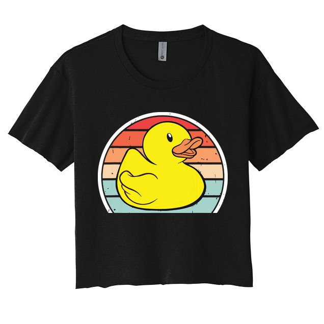 Rubber Duck Vintage Rubber Duckie Retro Crop Top