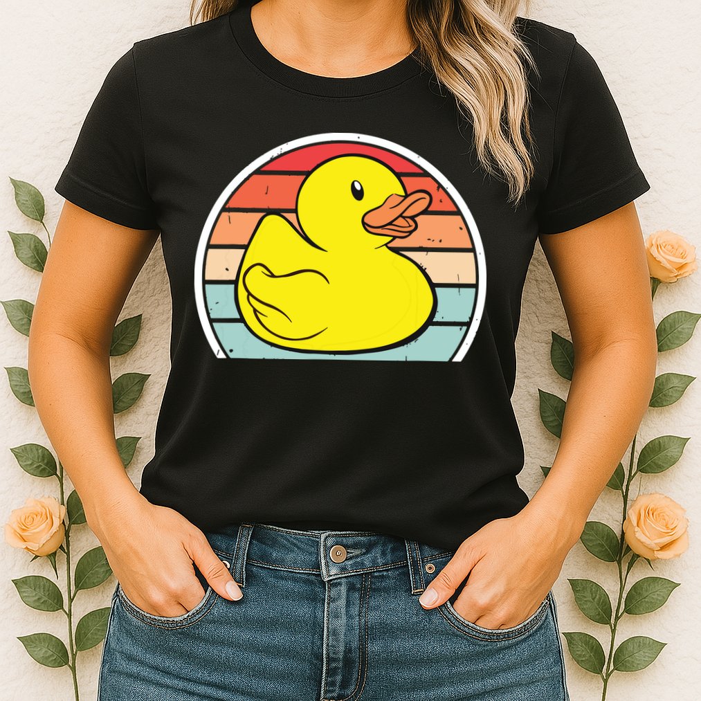 Rubber Duck Vintage Rubber Duckie Retro Womens T-Shirt
