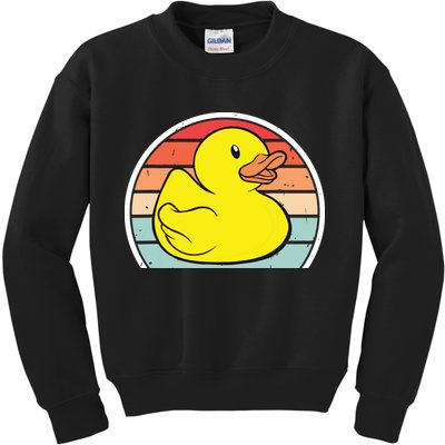 Rubber Duck Vintage Rubber Duckie Retro Kids Sweatshirt