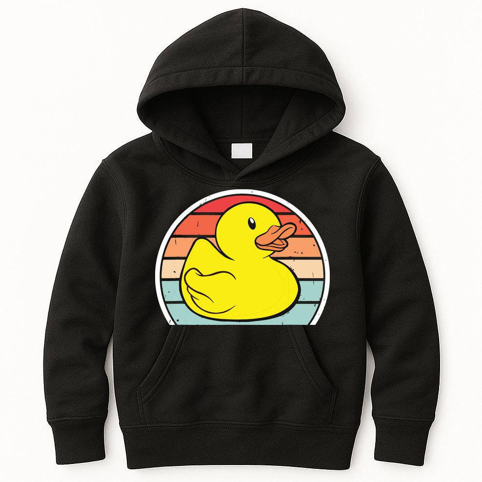 Rubber Duck Vintage Rubber Duckie Retro Kids Hoodie