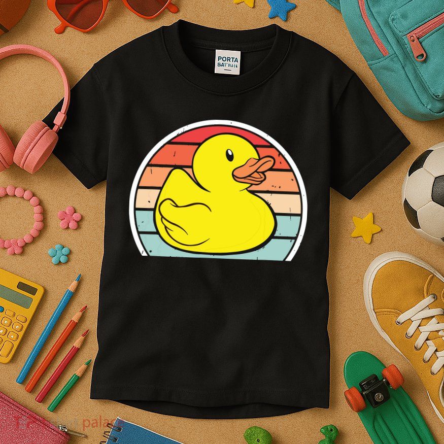 Rubber Duck Vintage Rubber Duckie Retro Kids T-Shirt