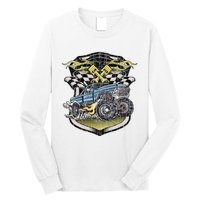 Retro Distressed Vintage Monster Truck Long Sleeve Shirt