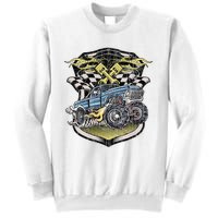 Retro Distressed Vintage Monster Truck Sweatshirt