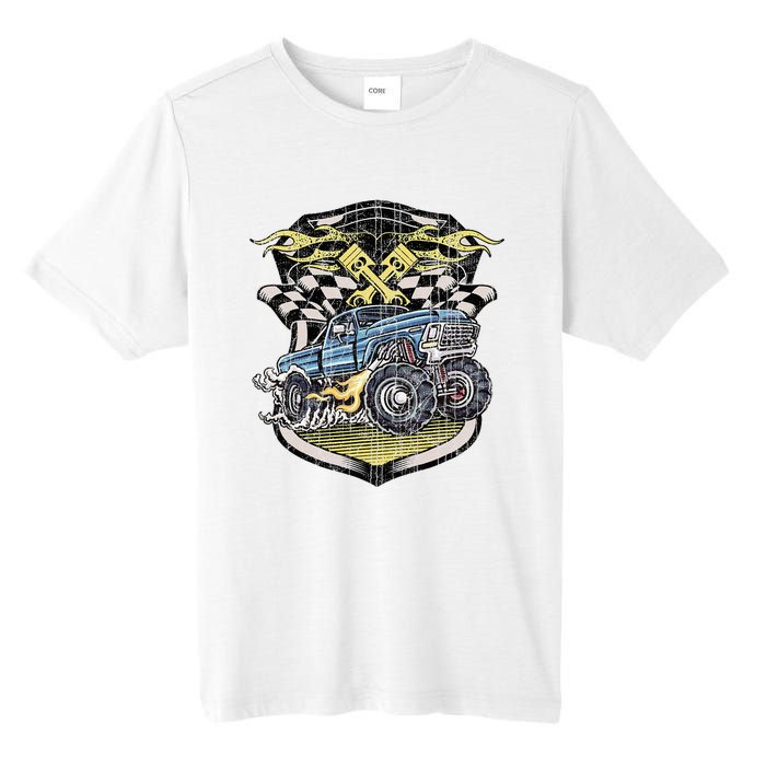 Retro Distressed Vintage Monster Truck Tall Fusion ChromaSoft Performance T-Shirt