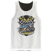 Retro Distressed Vintage Monster Truck Mesh Reversible Basketball Jersey Tank